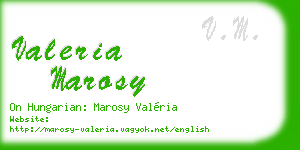 valeria marosy business card