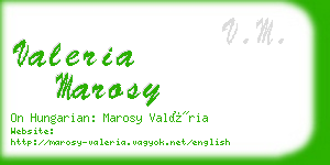 valeria marosy business card